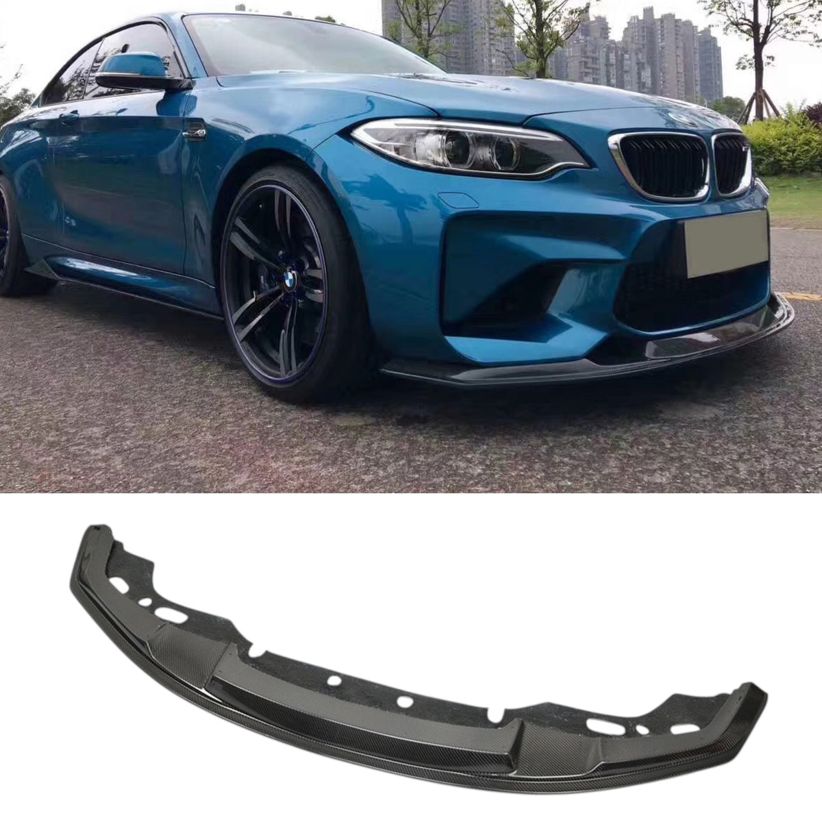BMW M2 F87 2016-2018 (CARBON FIBER) MTC STYLE FORNT LIP