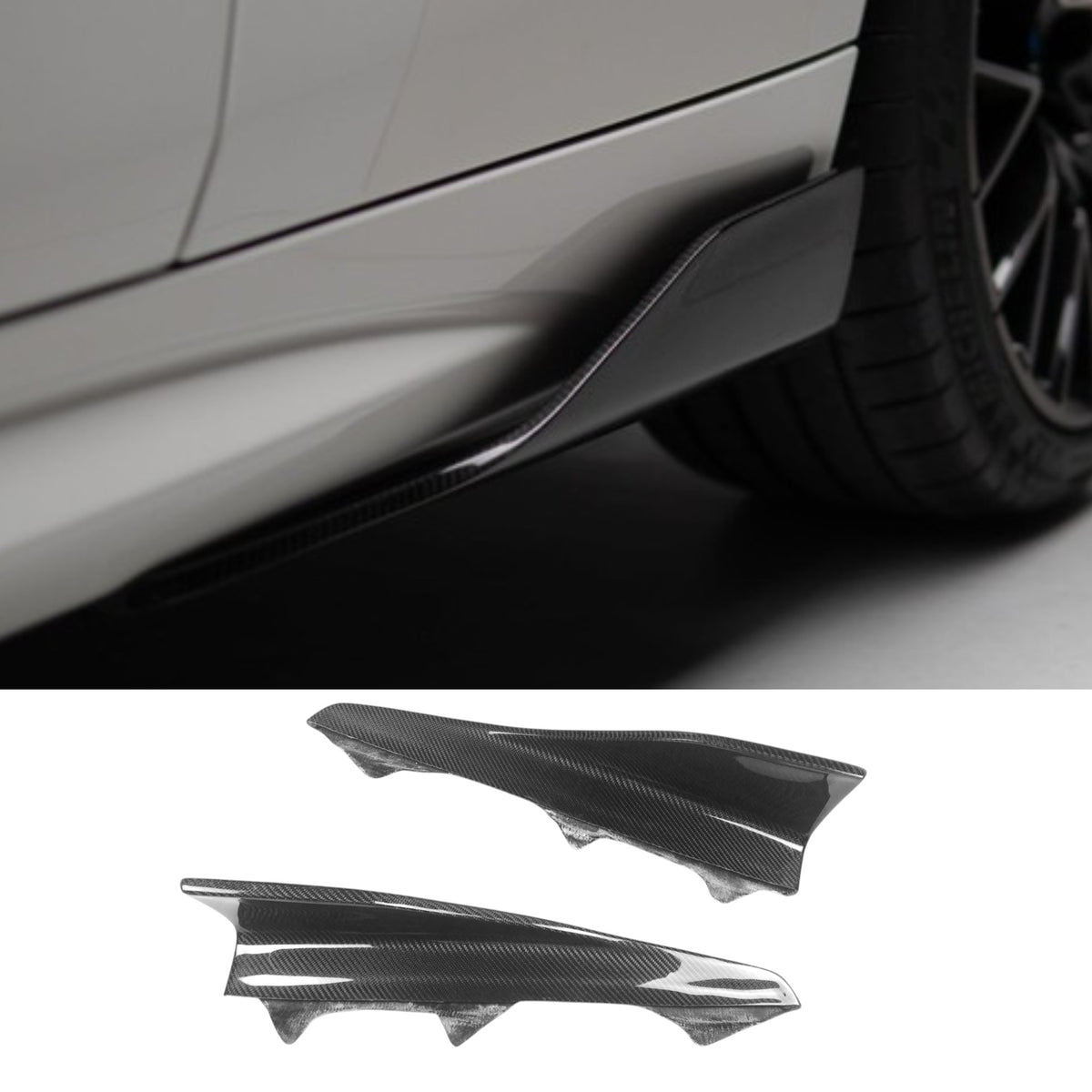 BMW M2/M2 Comp F87 F22 2016-2021 (CARBON FIBER) M-Performance Side Skirt Flairs
