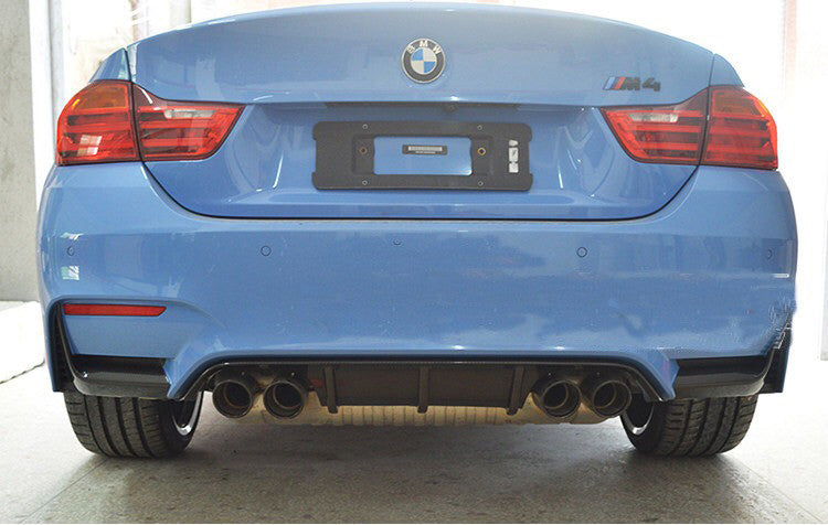 BMW M3 F80 / M4 F82 F83 (DRY CARBON FIBER) Rear Lower Bumper Fang Covers