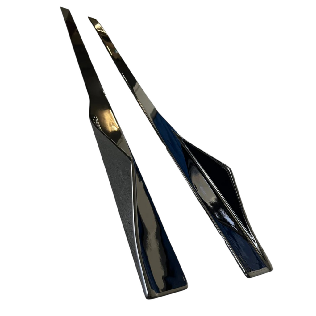 Gloss Black V Style Side Skirts Extension For BMW F87 M2 & Competition (16-21 )
