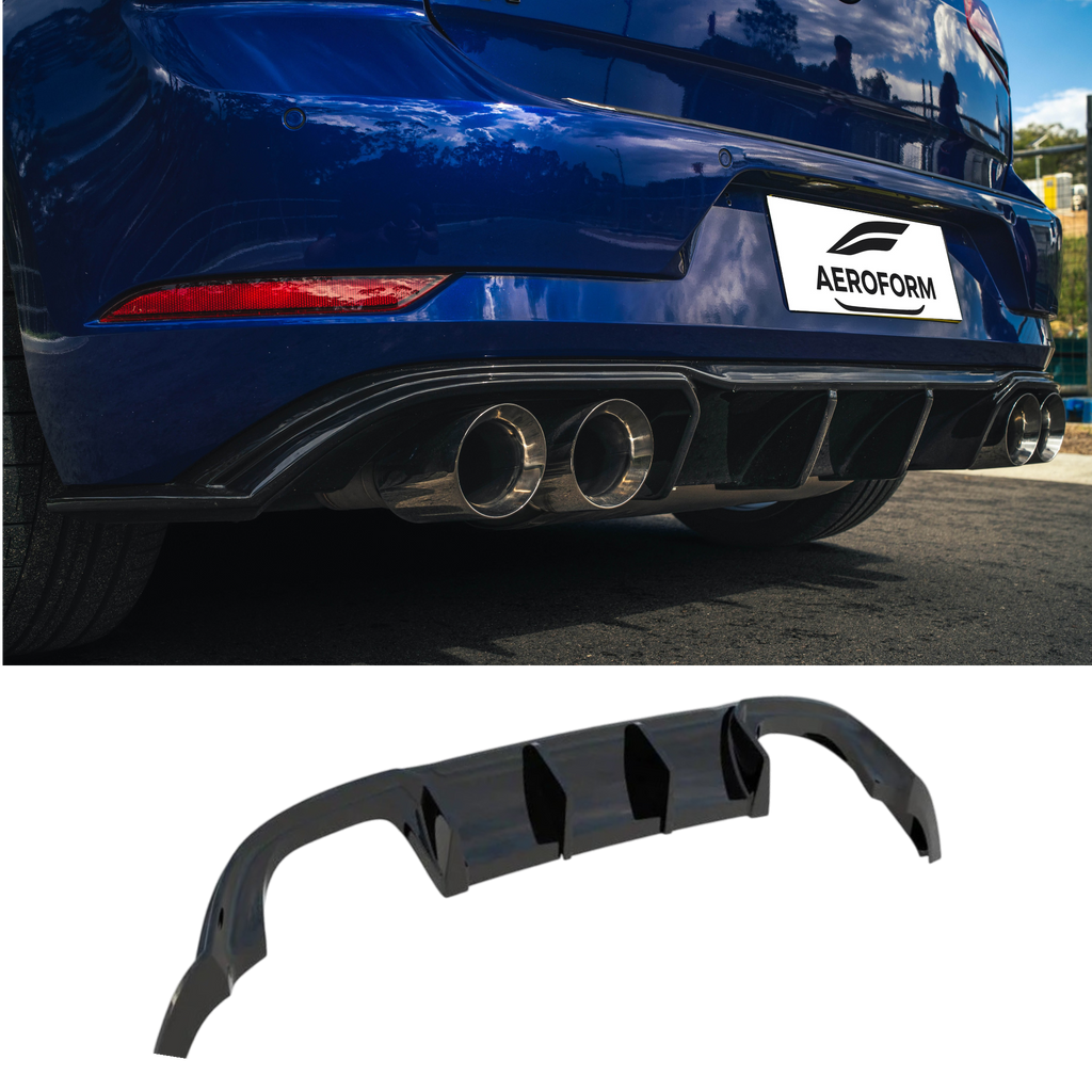 Max Style Diffuser (gloss black) for 17-20 Volkswagen Golf R MK7.5