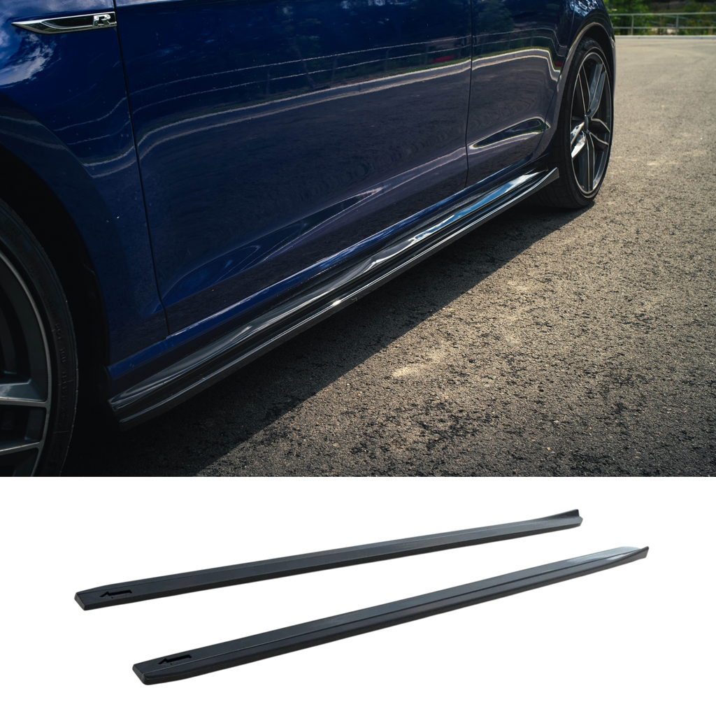 Aero Side Skirts (gloss black) for 17-20 Volkswagen Golf R MK7.5