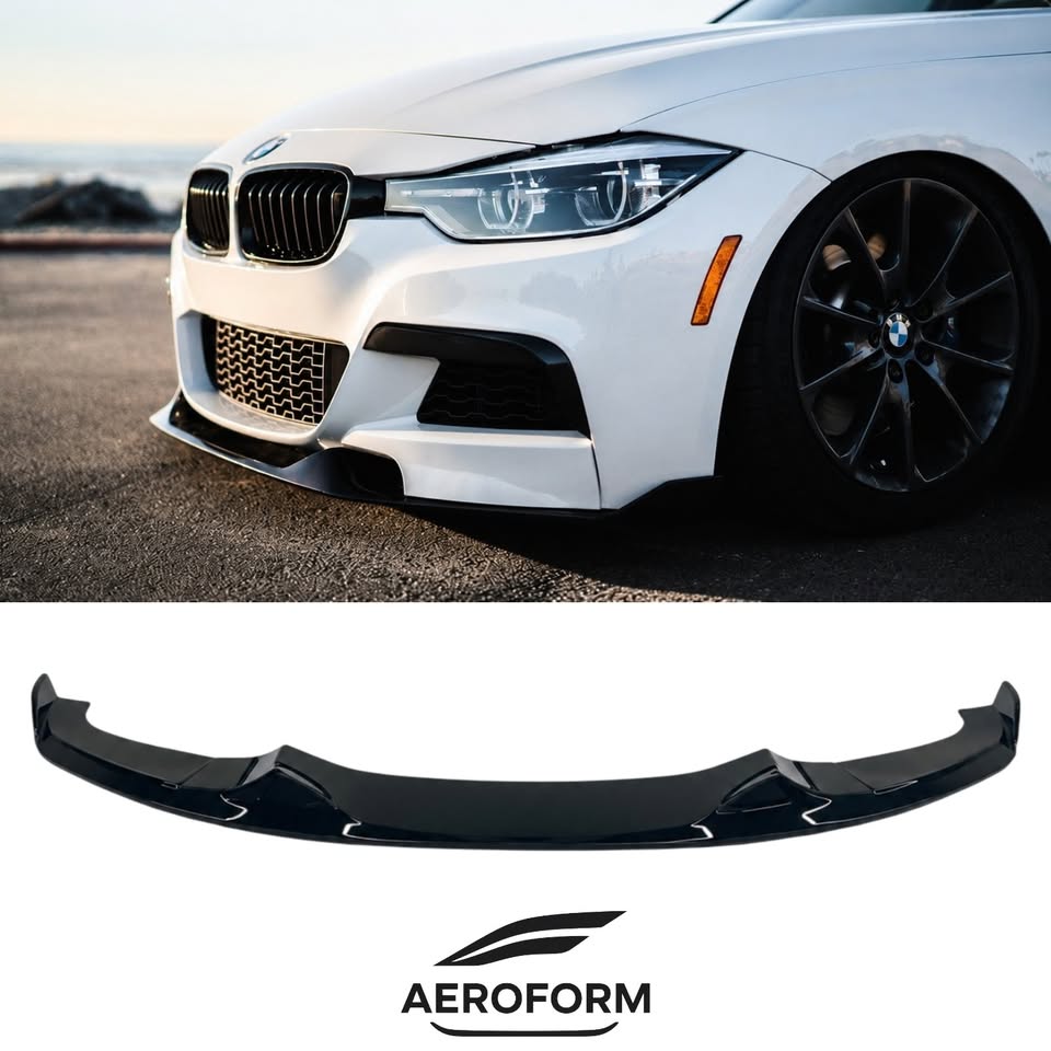 MAD Style Gloss Black Front Lip FOR BMW 3 Series F30 F31 (12-18) M-Sport Bumper