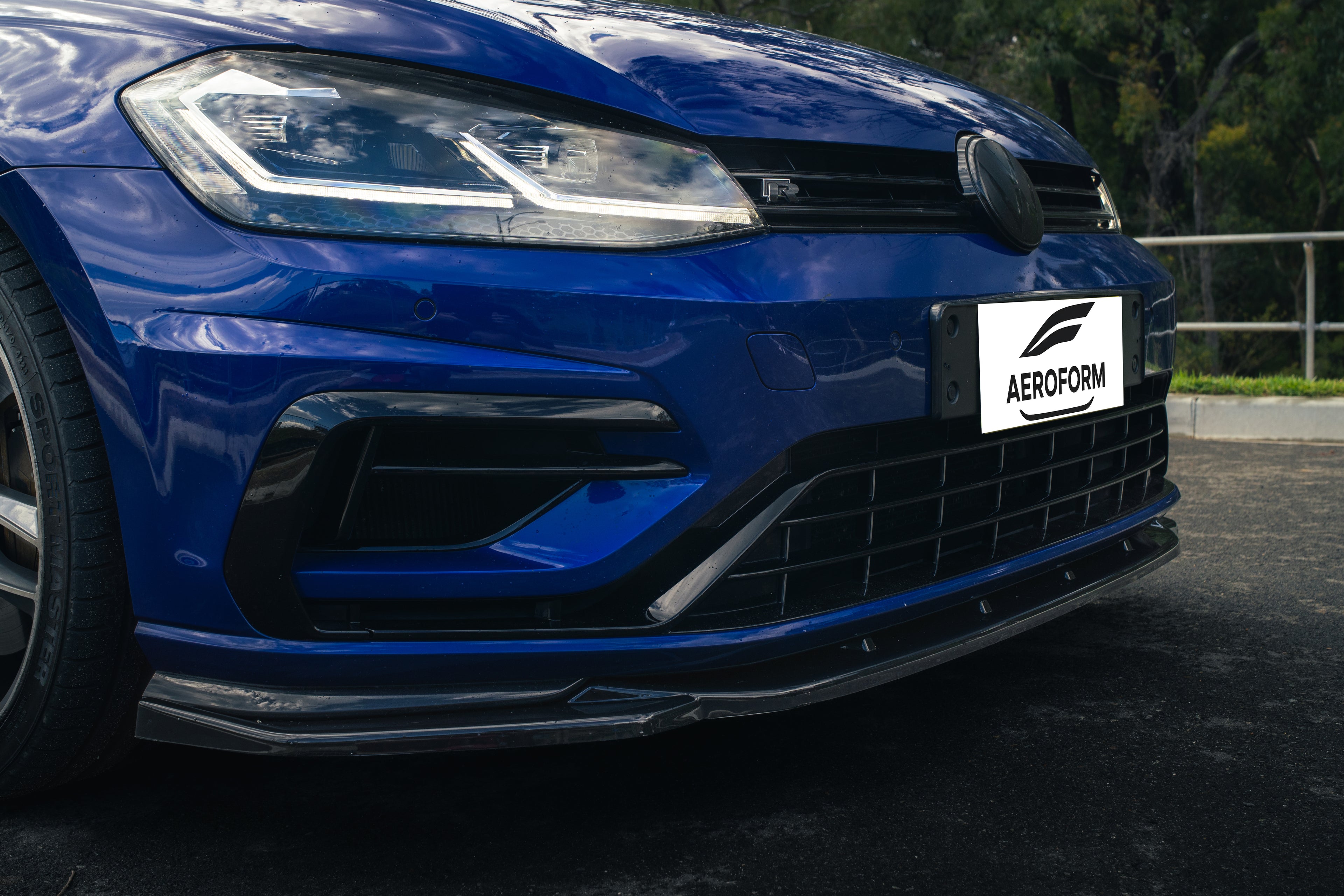 Aero Front Lip (gloss black) for 17-20 Volkswagen Golf R MK7.5