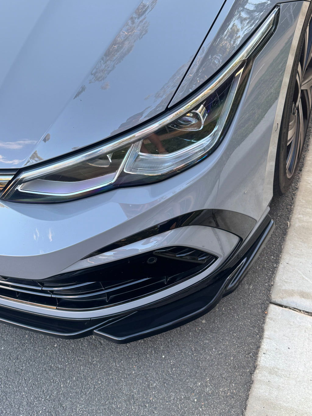 Max Style Front Lip (gloss black) for 20+ Volkswagen Golf R/GTI/R-Line MK8