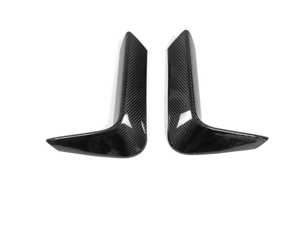 BMW M3 F80 / M4 F82 F83 (DRY CARBON FIBER) Rear Lower Bumper Fang Covers