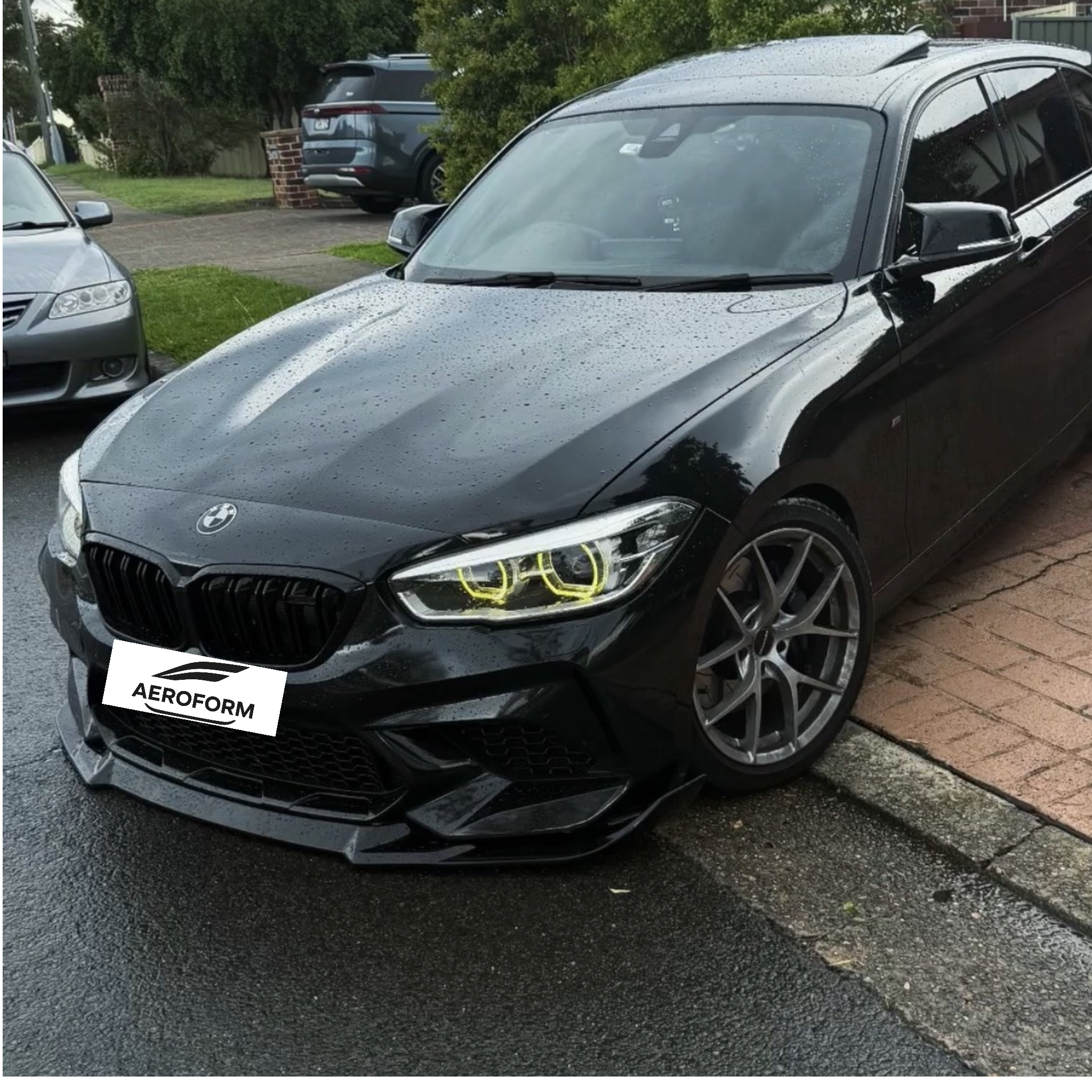 CS Style Front Lip (Gloss Black) for 12-19 BMW M2 Comp F87 LCI/ M2 Comp Bumper (F20/F22)