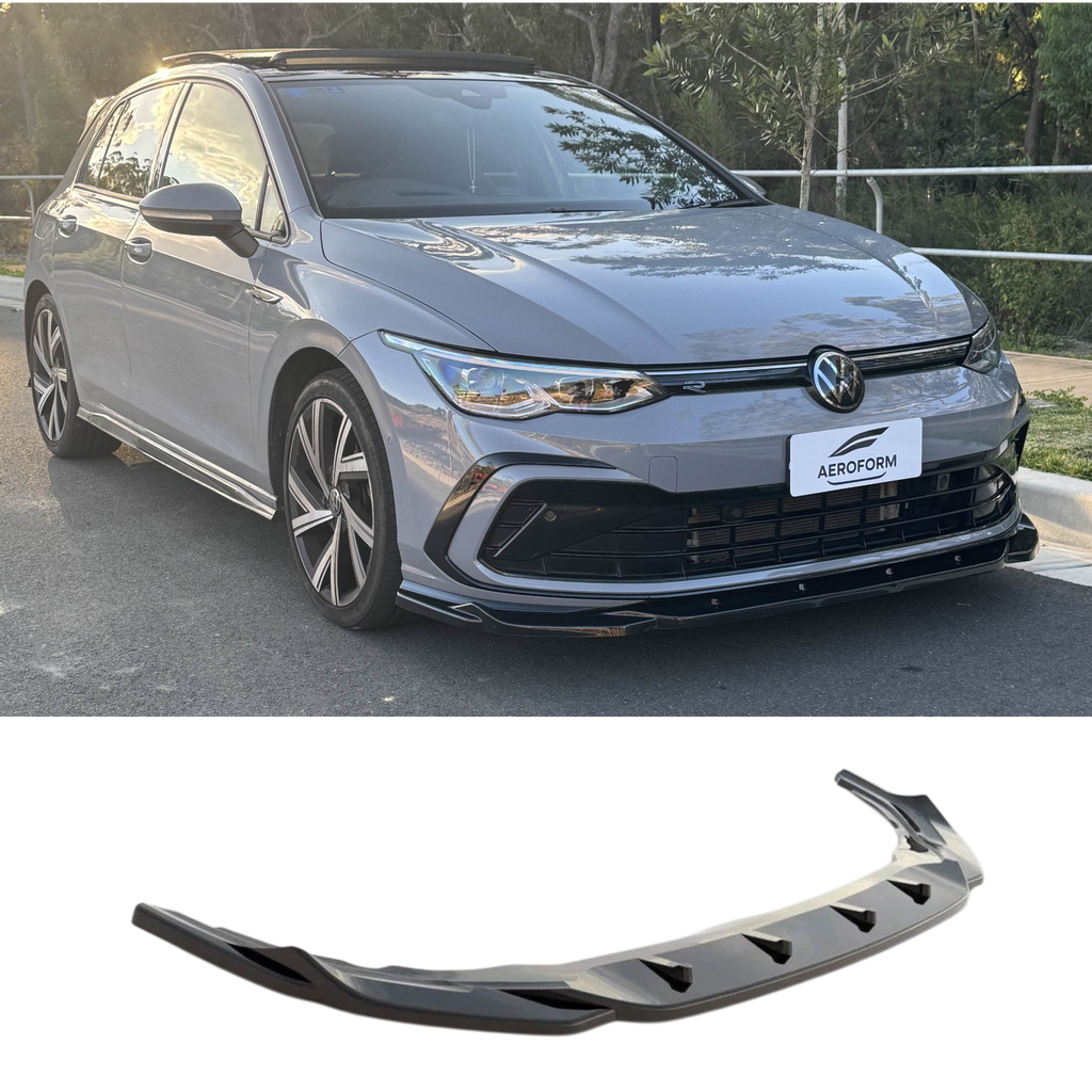 Max Style Front Lip (gloss black) for 20+ Volkswagen Golf R/GTI/R-Line MK8