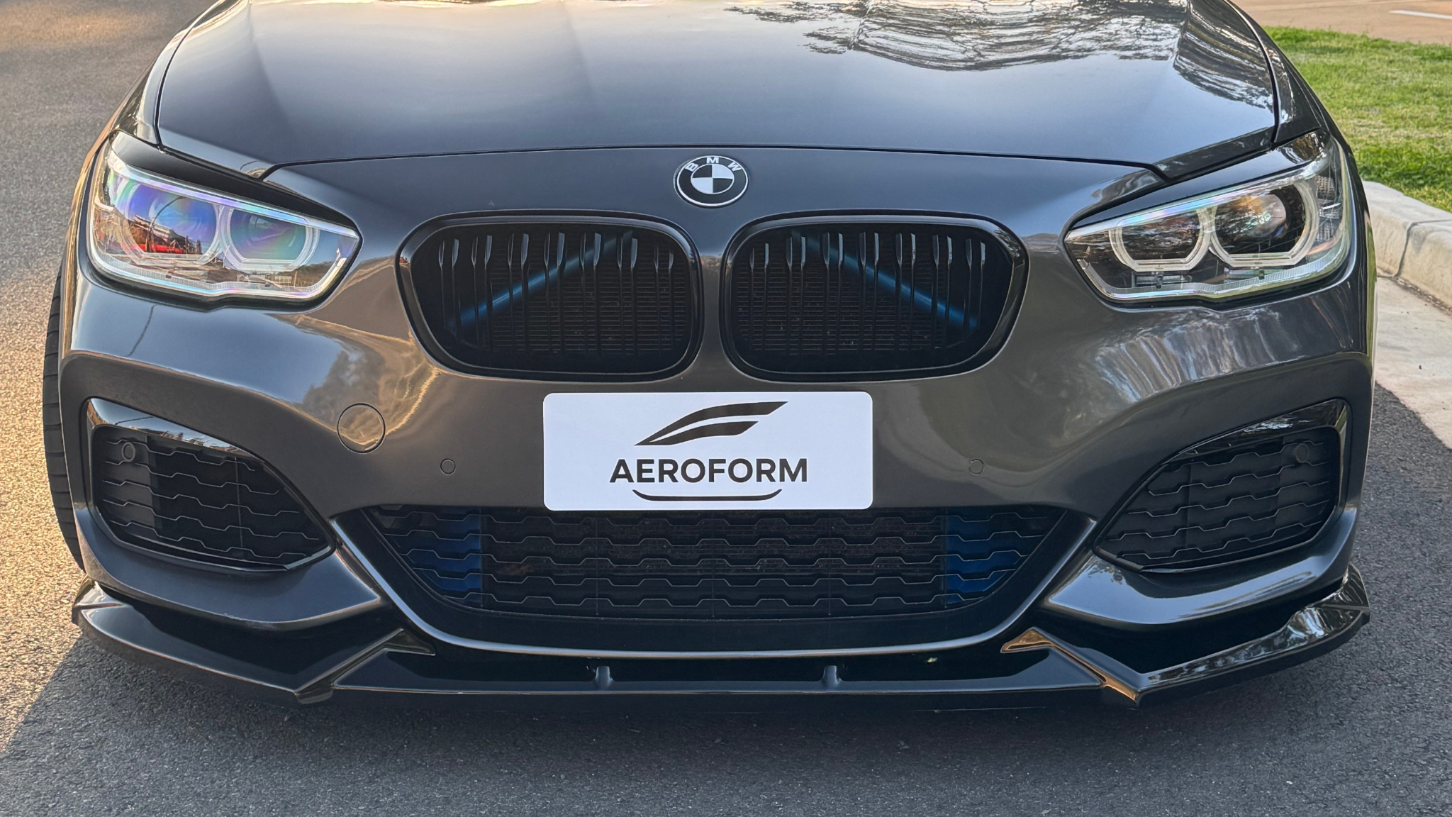 Aero Front Lip (Gloss Black) for 15-19 BMW 1 Series F20 (M-Sport)