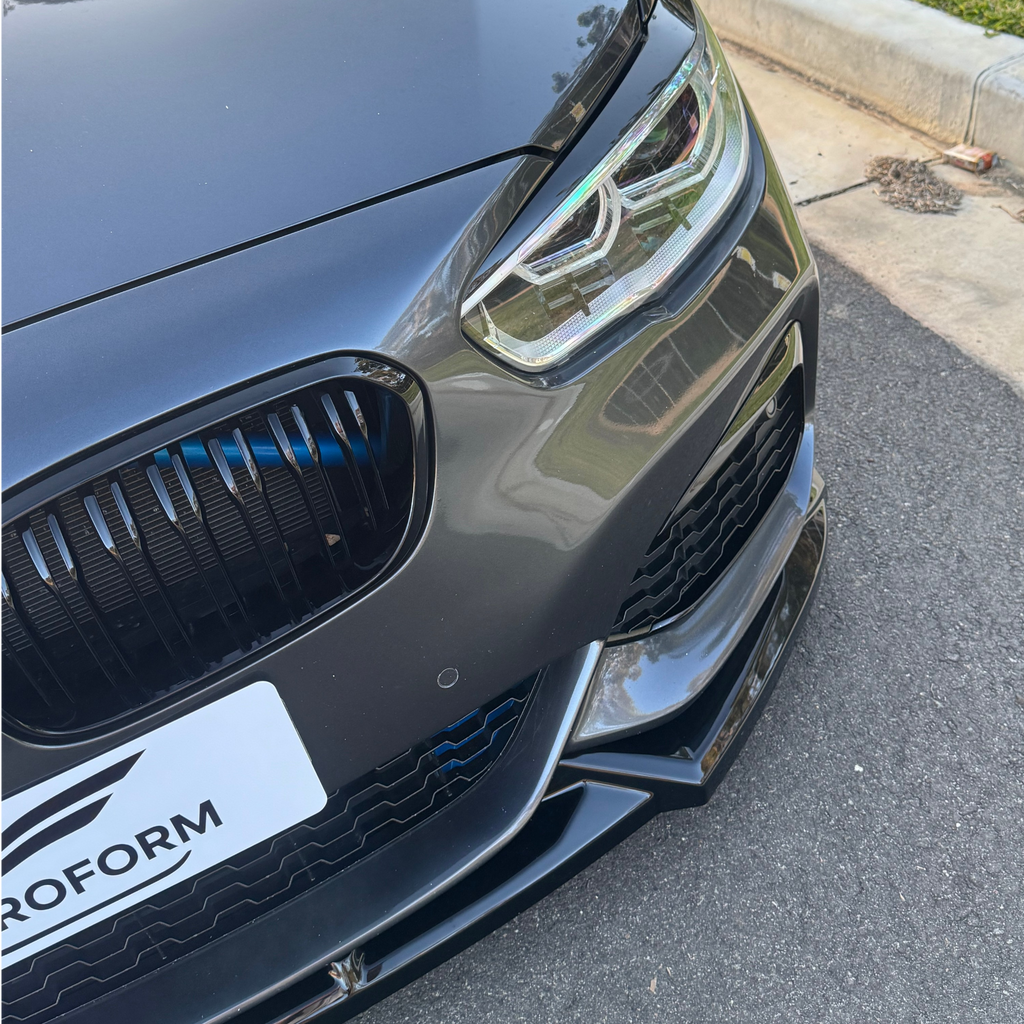 Aero Front Lip (Gloss Black) for 15-19 BMW 1 Series F20 (M-Sport)