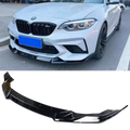 CS Style Front Lip (Gloss Black) for 12-19 BMW M2 Comp F87 LCI/ M2 Comp Bumper (F20/F22)