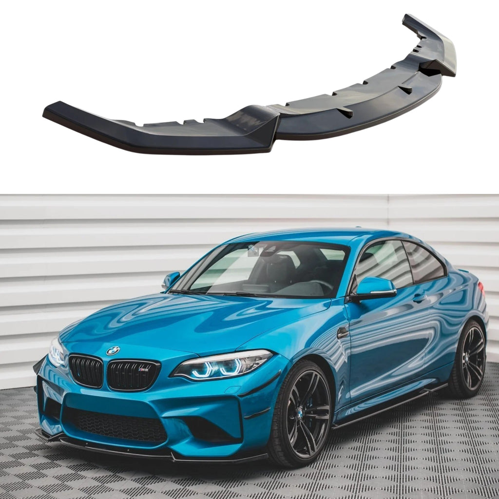 Max Style Front Lip (Gloss Black) for 16-21 BMW M2 (Coupe/Competition) F87