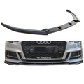 Aero Front Lip (Gloss Black) for 16-20 Audi S3/A3 S-Line (Sedan/Hatch) 8V facelift