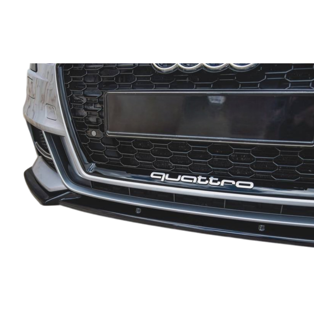 Aero Front Lip (Gloss Black) for 16-20 Audi S3/A3 S-Line (Sedan/Hatch) 8V facelift