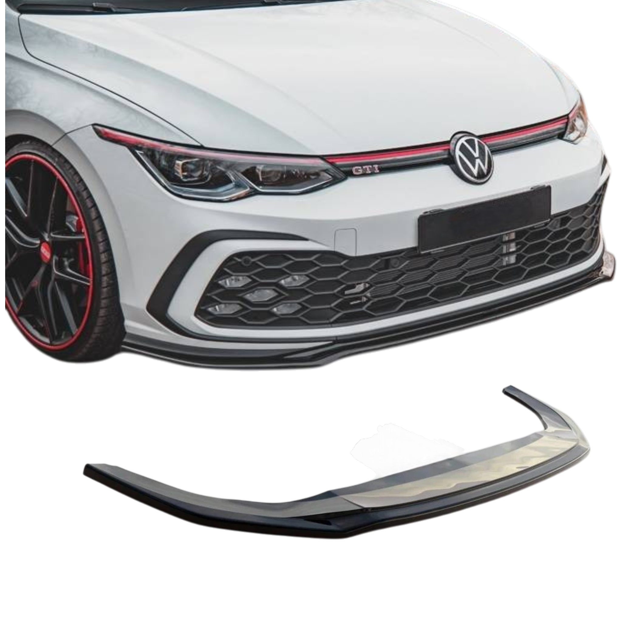 Max Style Front Lip (gloss black) for 20+ Volkswagen Golf GTI MK8
