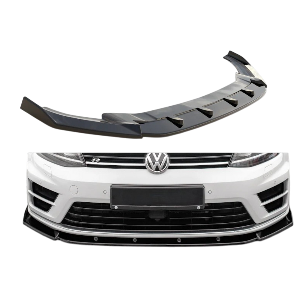 Aero Front Lip (gloss black) for for 14-16 Volkswagen Golf R MK7