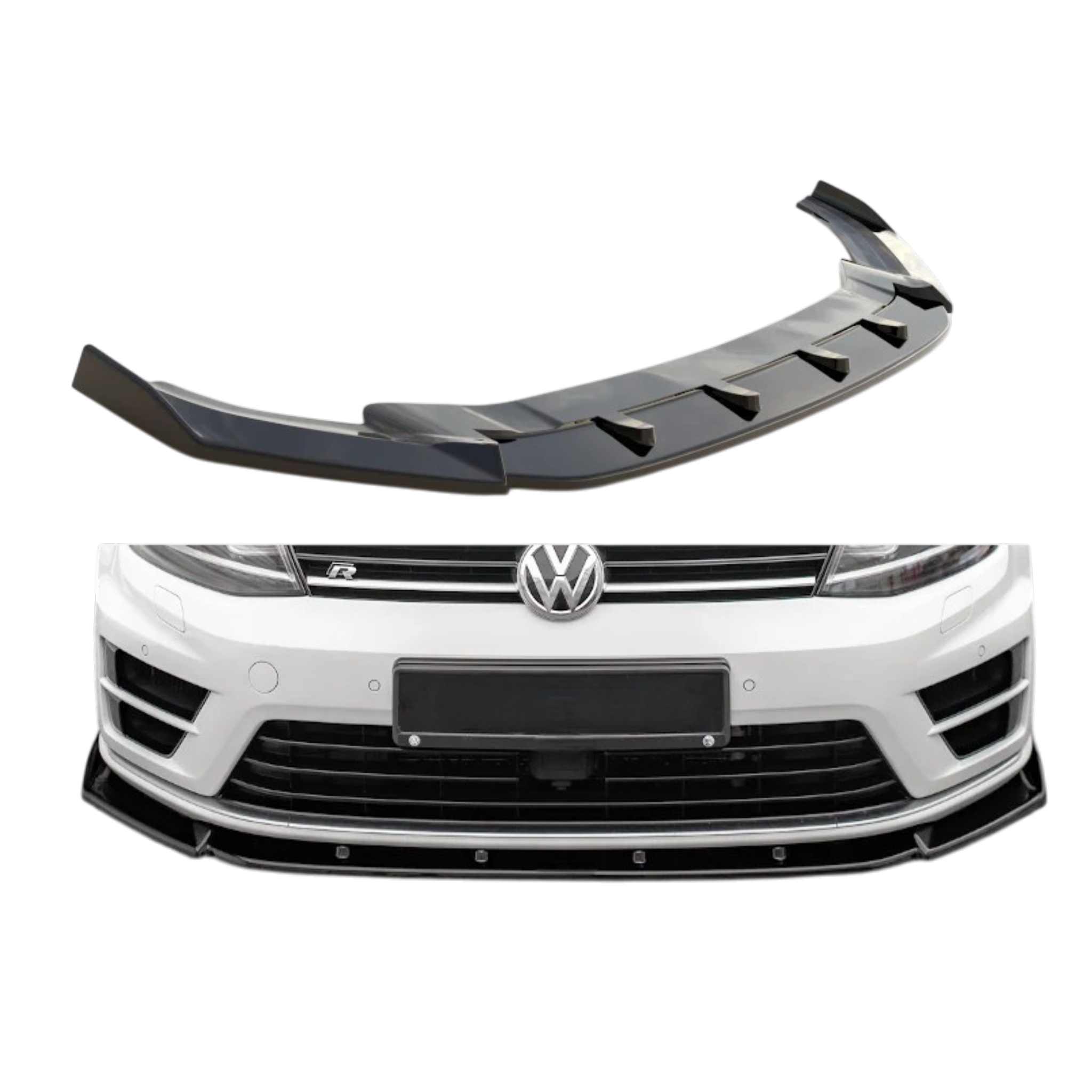 Aero Front Lip (gloss black) for for 14-16 Volkswagen Golf R MK7
