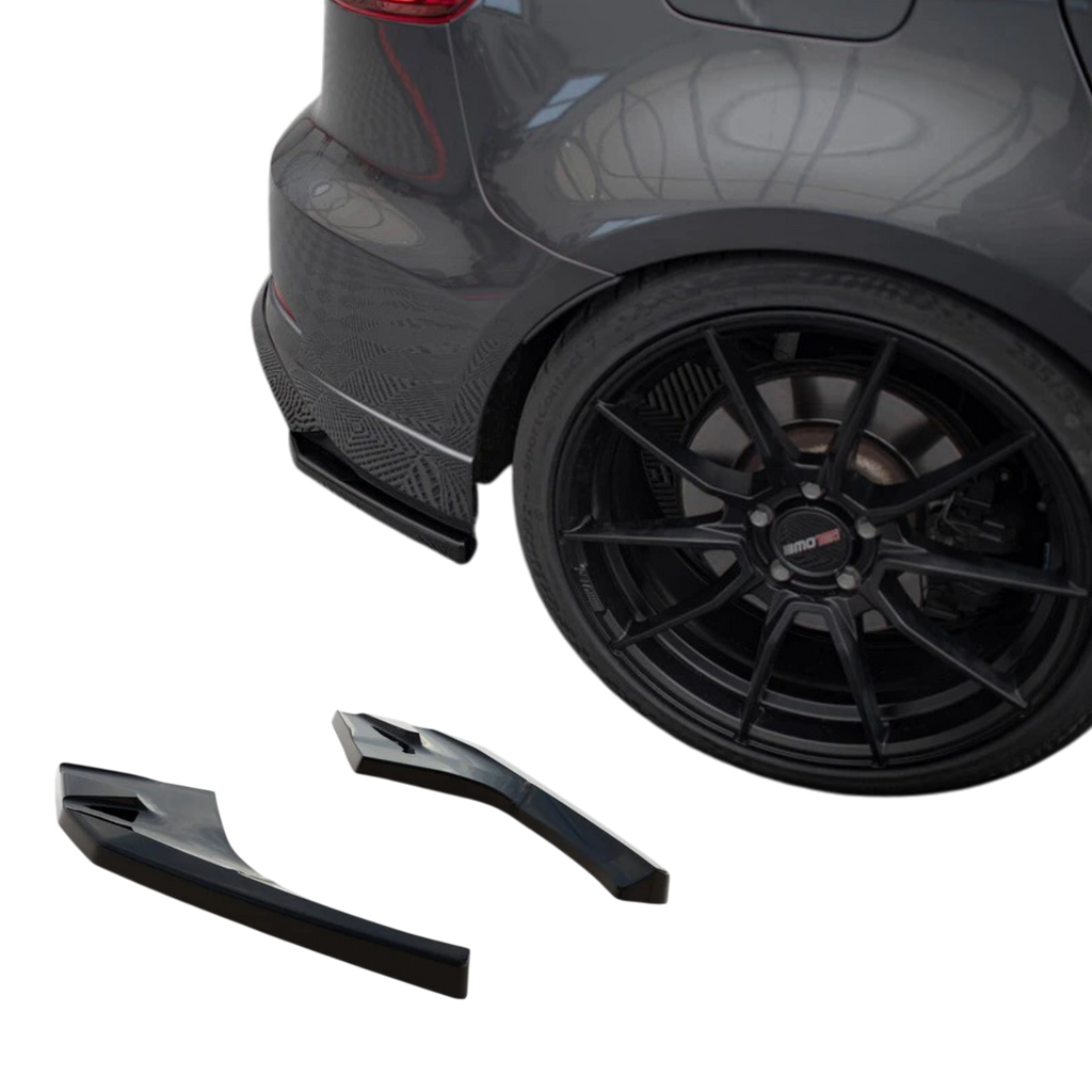 Aero Rear Side Splitters (Gloss Black) for 16-20 Audi S3/A3 S-Line (Hatch) 8V Facelift
