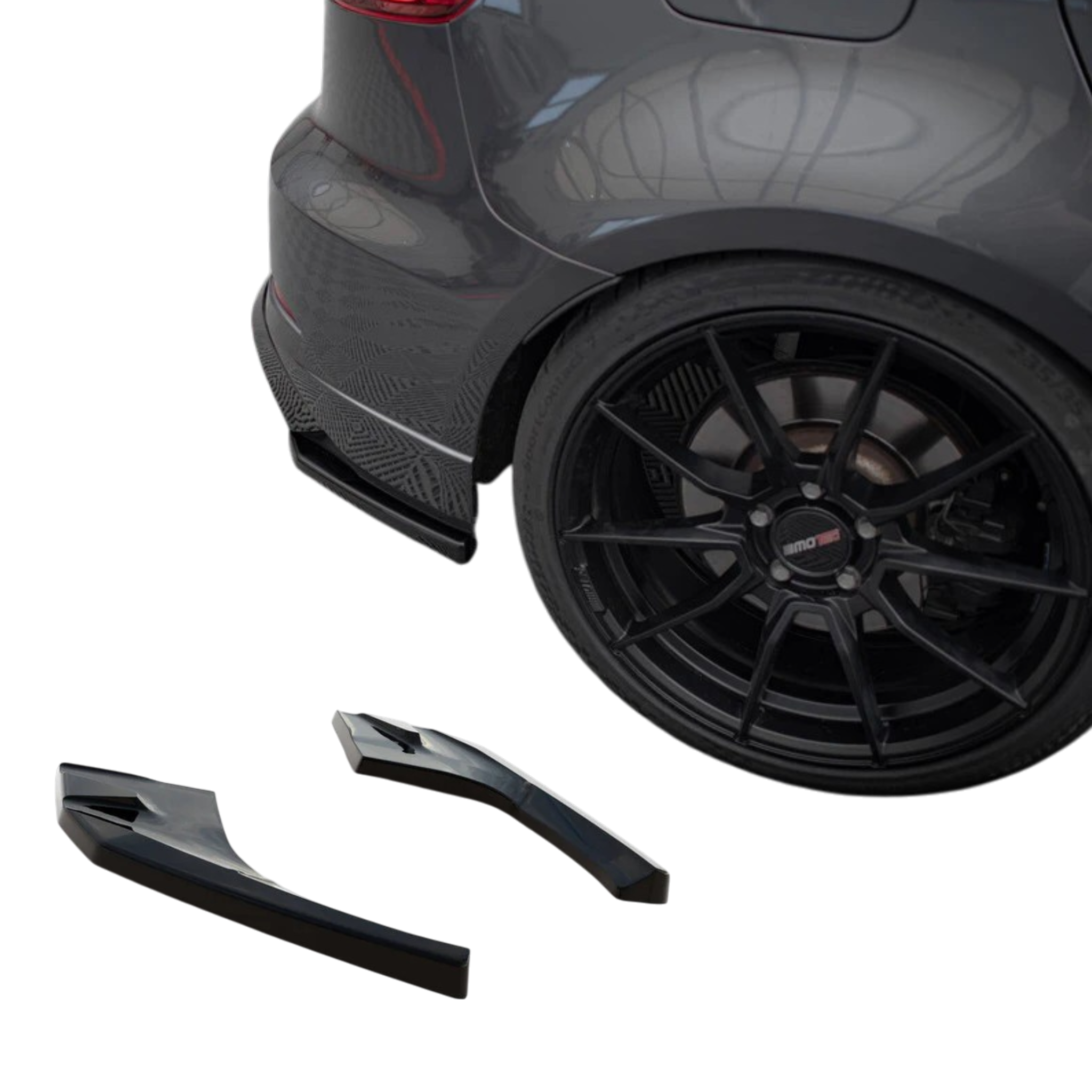 Aero Rear Side Splitters (Gloss Black) for 16-20 Audi S3/A3 S-Line (Hatch) 8V Facelift
