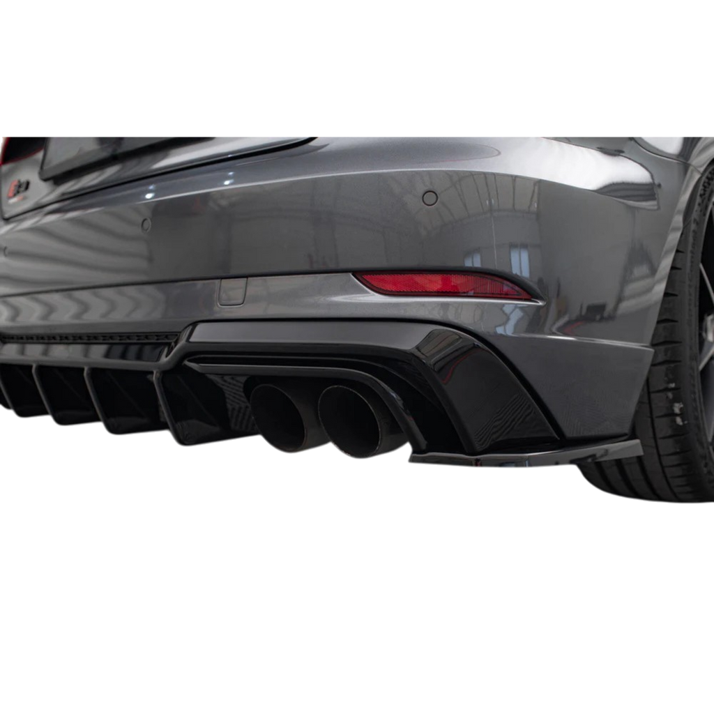 Aero Rear Side Splitters (Gloss Black) for 16-20 Audi S3/A3 S-Line (Hatch) 8V Facelift