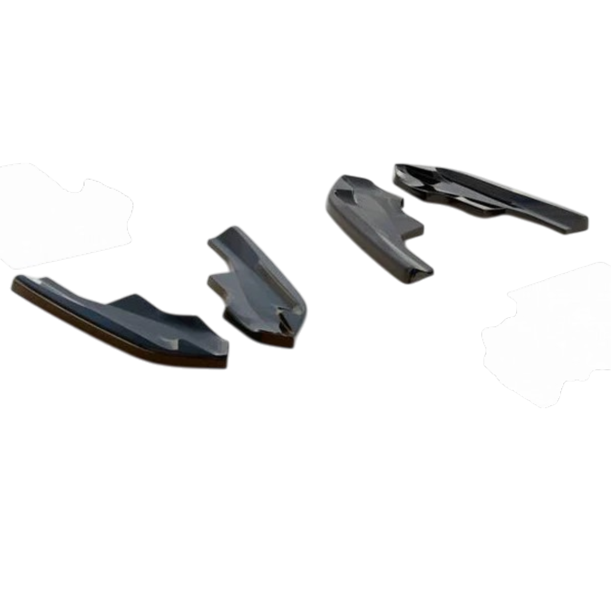 Max Style Rear Side Splitters (gloss black) for 20+ Volkswagen Golf R MK8