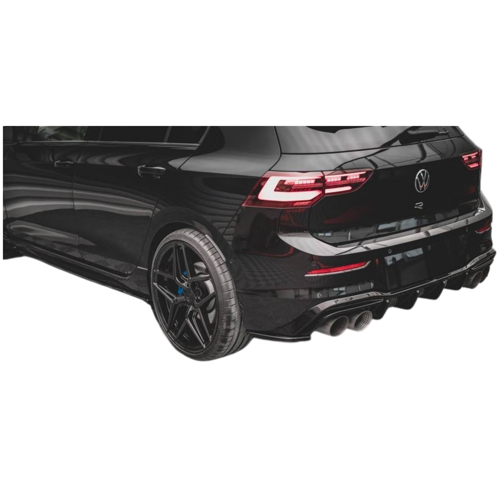 Max Style Rear Side Splitters (gloss black) for 20+ Volkswagen Golf R MK8
