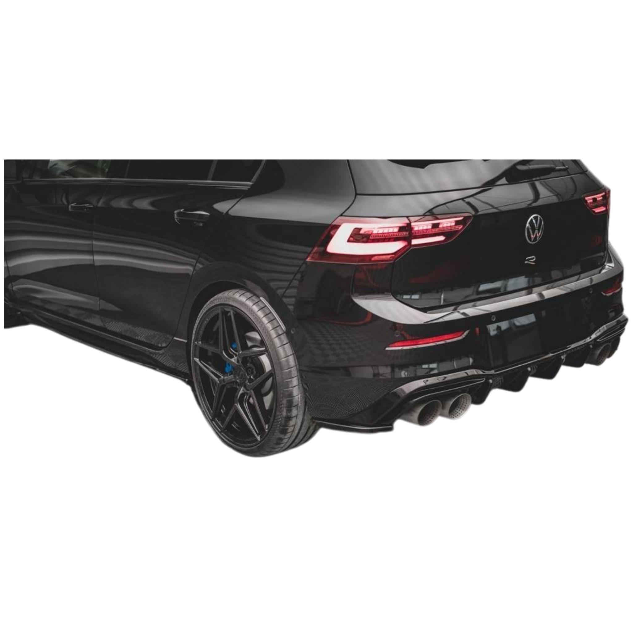 Max Style Rear Side Splitters (gloss black) for 20+ Volkswagen Golf R MK8