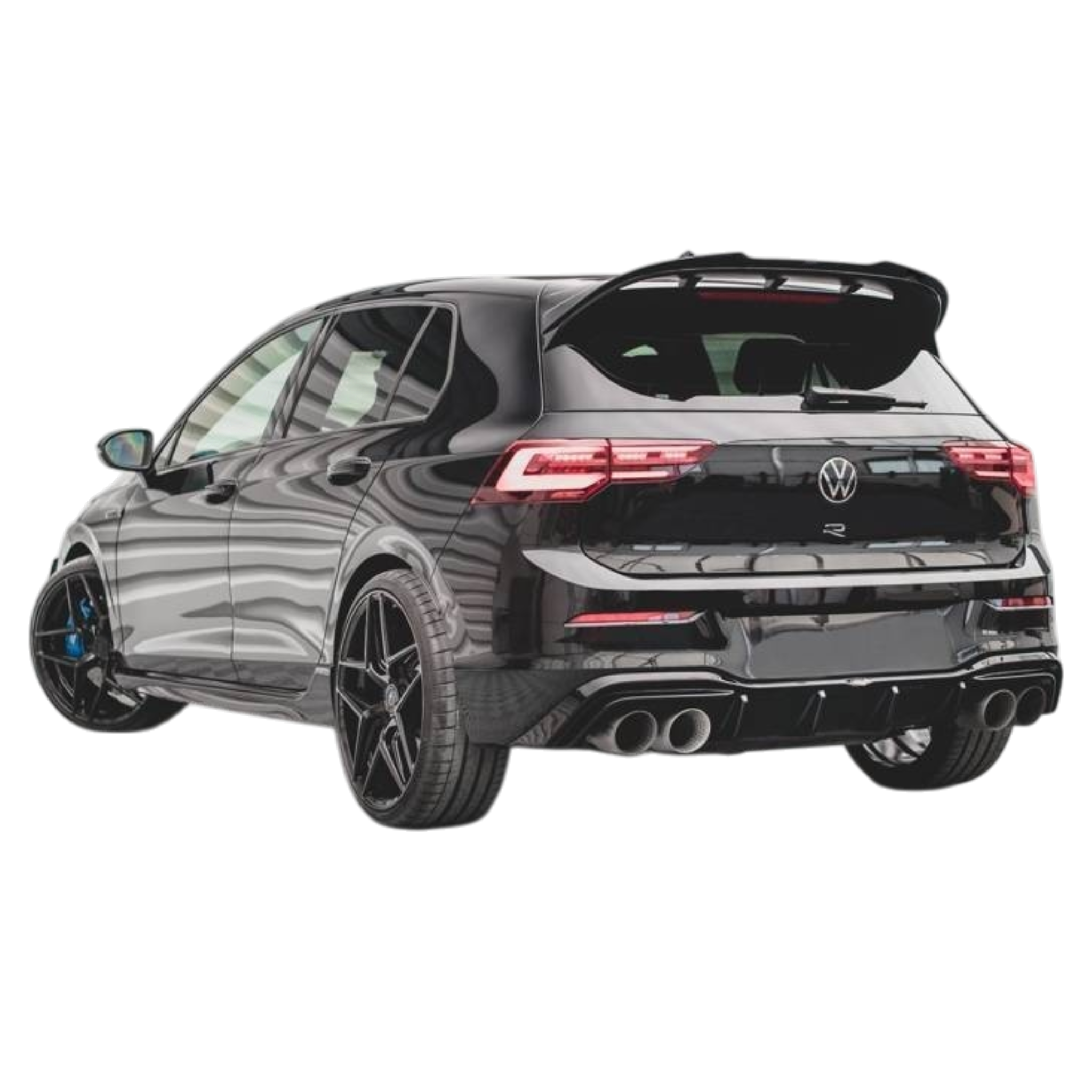 Max Style Rear Diffuser (gloss black) for 20+ Volkswagen Golf R MK8
