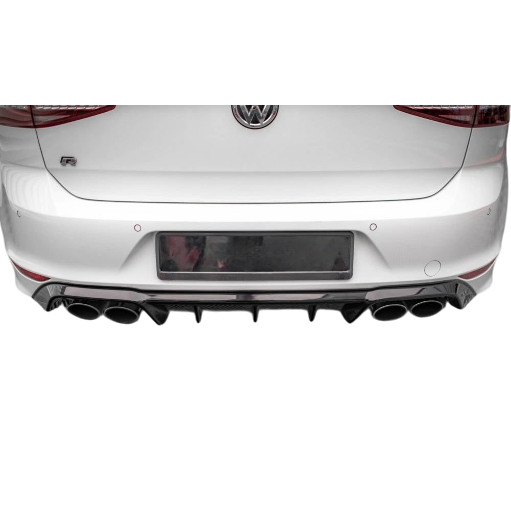 Aero Rear Diffuser (gloss black) for 14-17 Volkswagen Golf R MK7