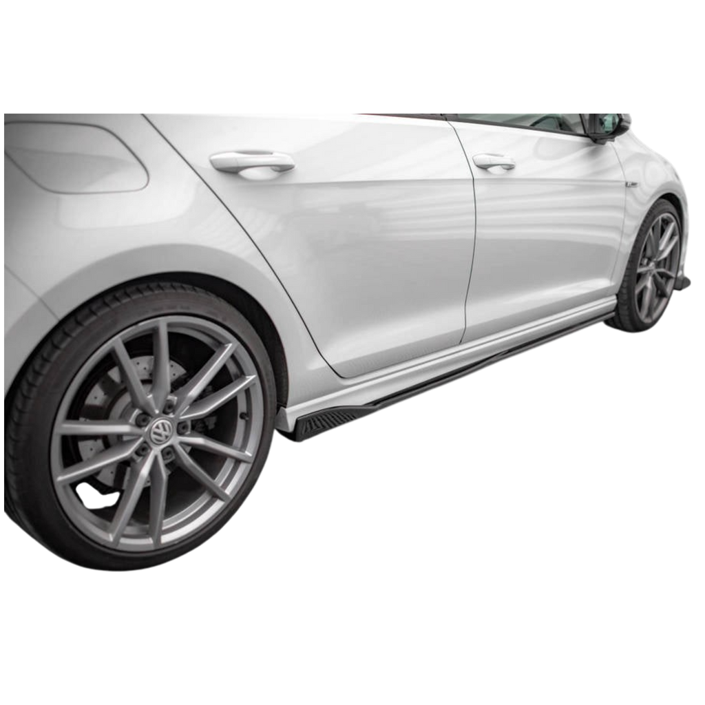 Aero Side Skirts (gloss black) for 13-17 Volkswagen Golf R MK7