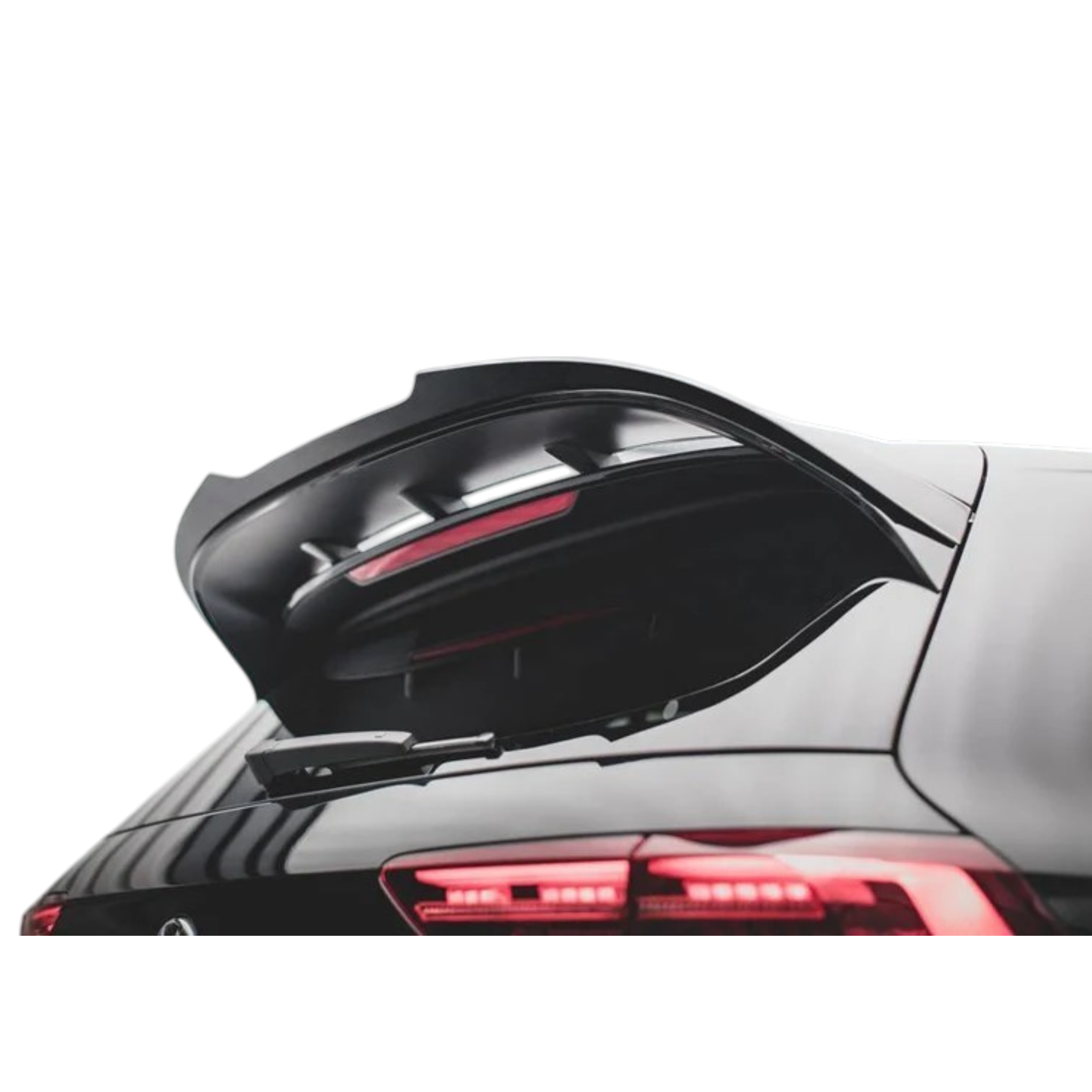Max Style Rear Spoiler Cap CS (textured black) for 20+ Volkswagen Golf R/GTI MK8