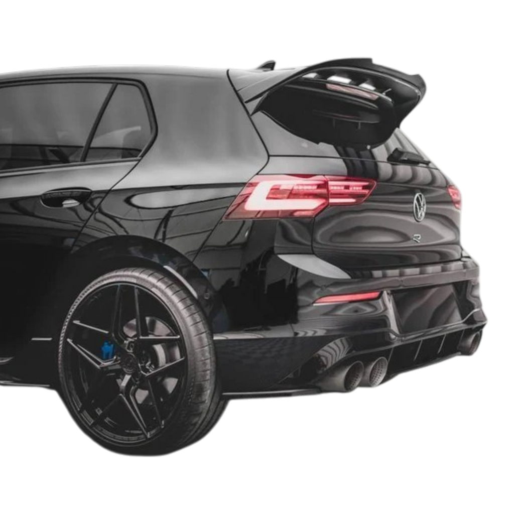 Max Style Rear Spoiler Cap CS (textured black) for 20+ Volkswagen Golf R/GTI MK8