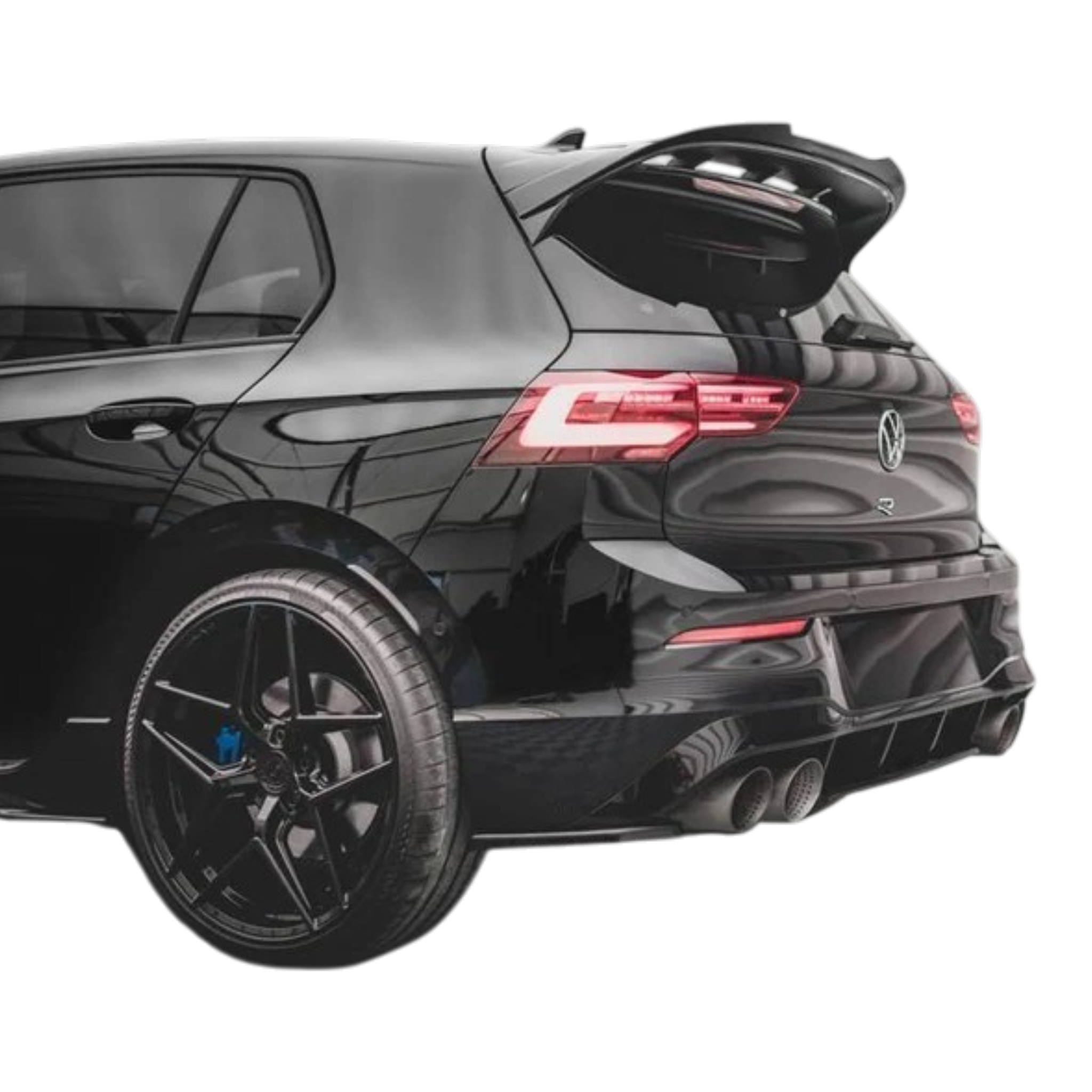 Max Style Rear Spoiler Cap CS (textured black) for 20+ Volkswagen Golf R/GTI MK8
