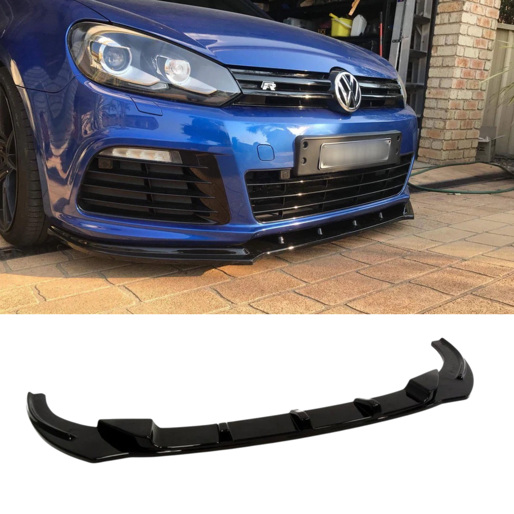 Aero Front Lip (ABS Gloss Black) for 08-12 Volkswagen Golf R MK6