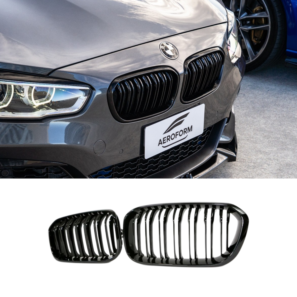 M Performance Style Dual Slat Grille (Gloss Black) for BMW 1 Series F20 2015-2019