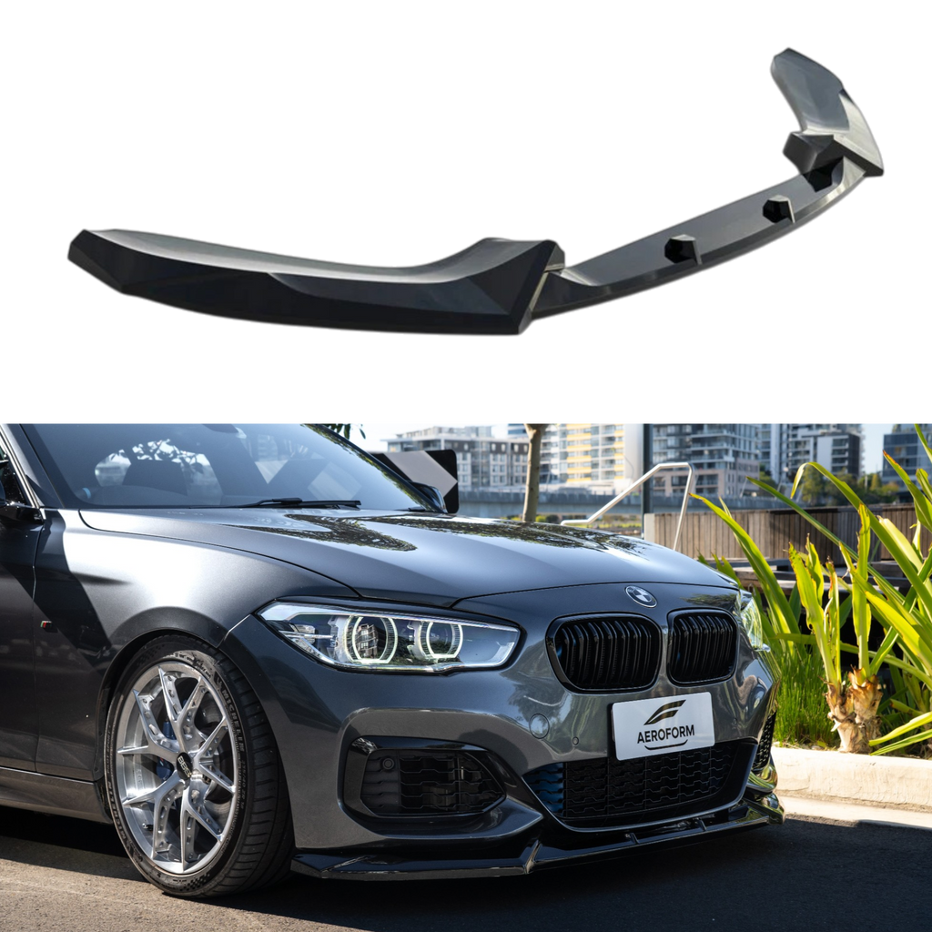 Max Style Front Lip (Gloss Black) for 15-19 BMW 1 Series F20 (M-Sport) M140 M135 125i 120i 118i