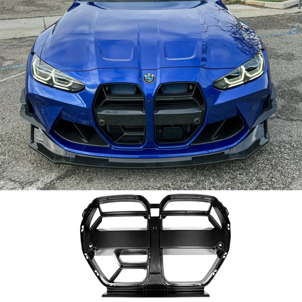 BMW M3 G80 G81/ M4 G82 G83 (DRY CARBON FIBER) CSL STYLE GRILLE (WITH ACC)