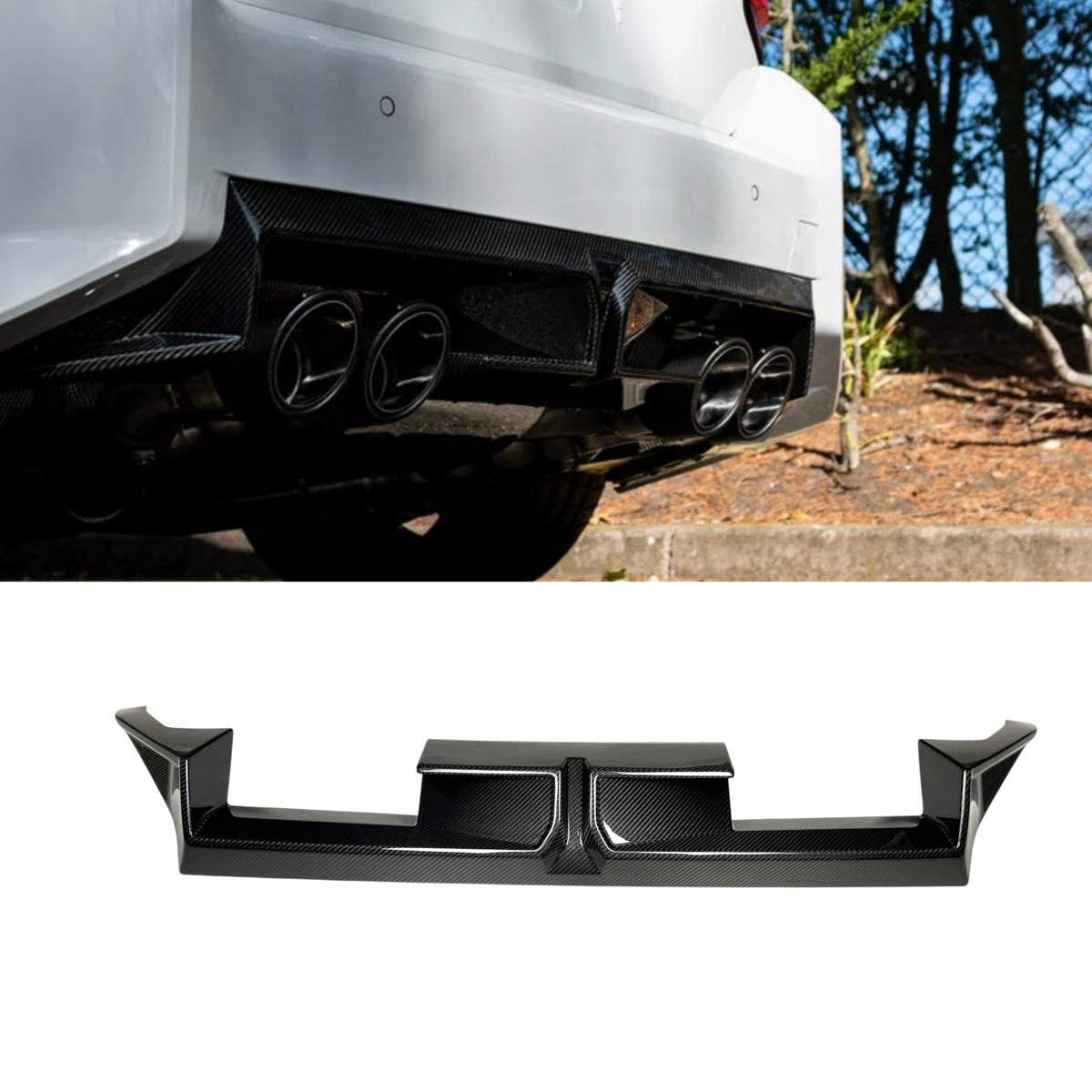 BMW M2 G87 2023+  (CARBON FIBER) CS STYLE REAR DIFFUSER