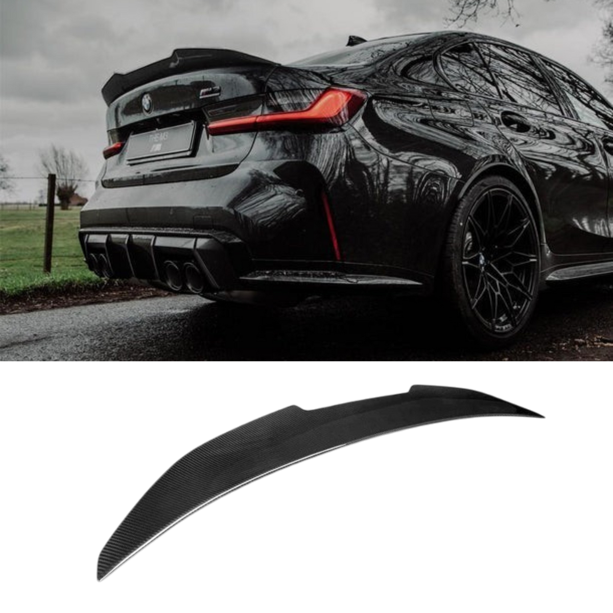 BMW M3 G80 G20 (CARBON FIBER) PSM Style Rear Spoiler