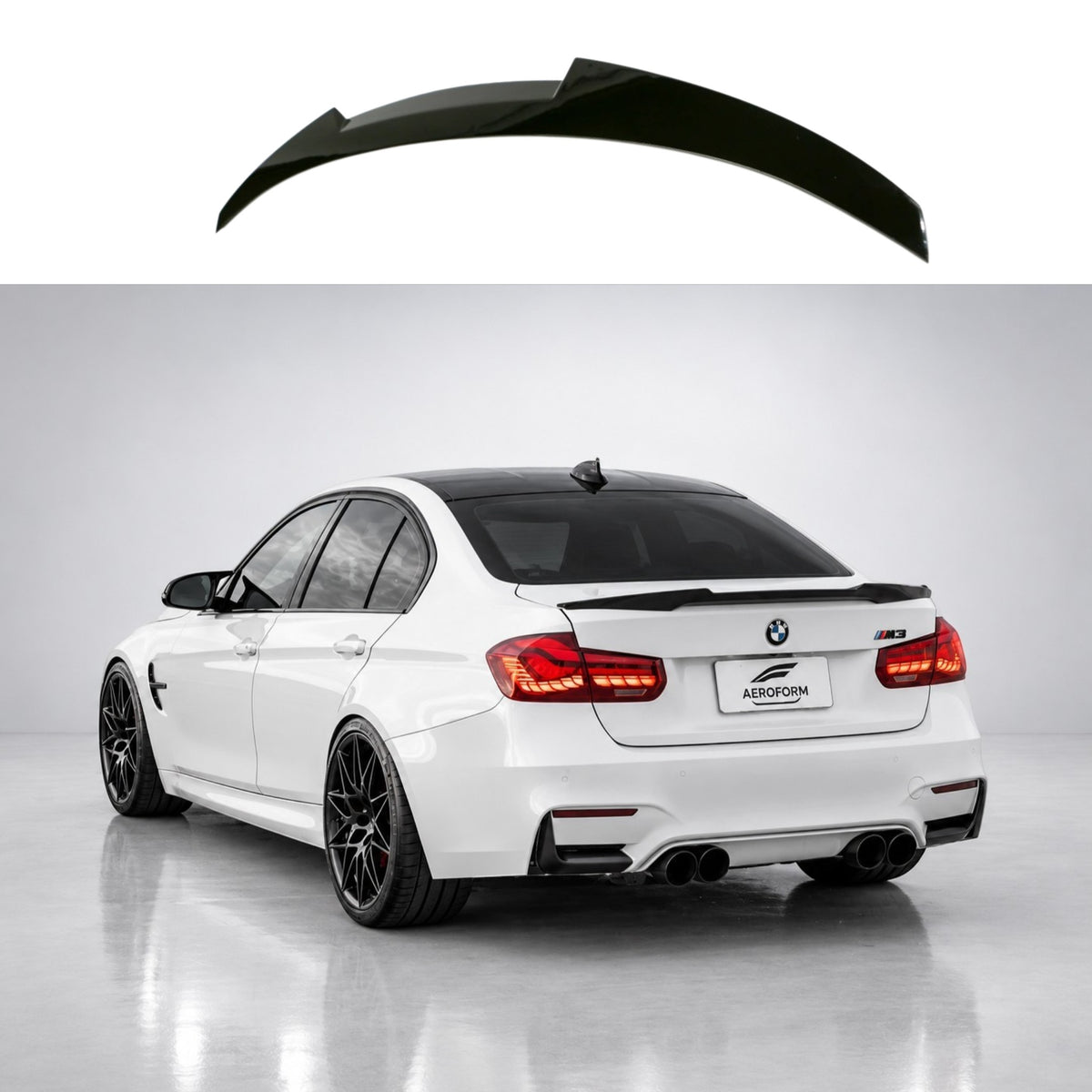 M4 Style Spoiler Gloss Black for BMW F80 M3 /F30 3 Series