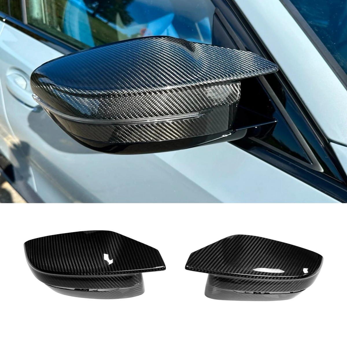 BMW M2 G87 M3 G80 M4 G82(CARBON FIBER) M PERFORMANCE STYLE MIRROR CAPS (REPLACEMENT)