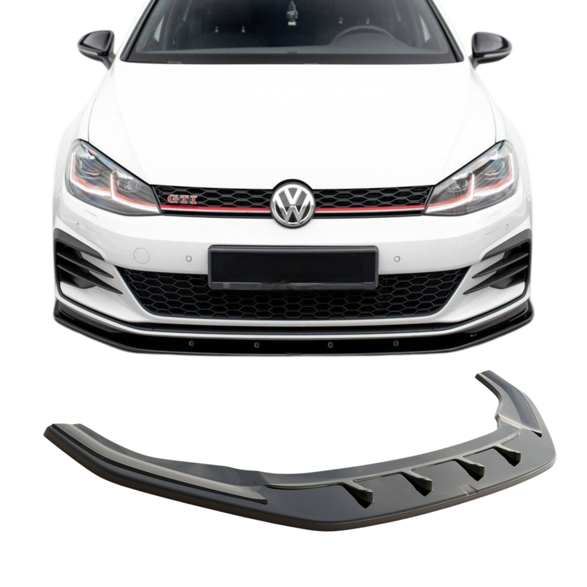Aero Front Lip (gloss black) for 17-20 Volkswagen Golf GTI MK7.5