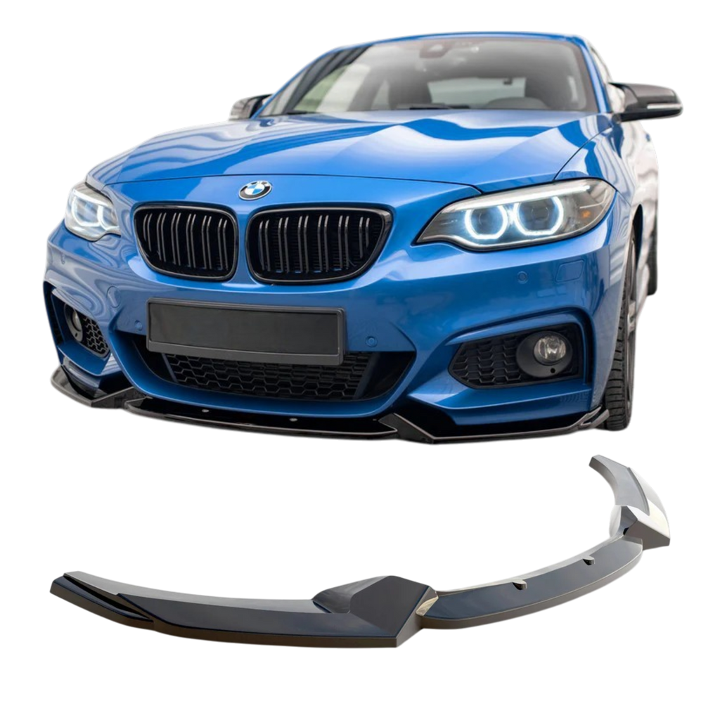 Aero Front Lip (Gloss Black) for 13-19 BMW 2 Series F22 (M-Sport)