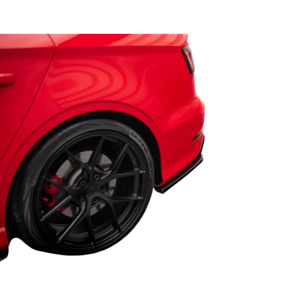 Aero Rear side splitters (Gloss Black) for 13-16 Audi S3/A3 S-Line (sedan) 8V pre-facelift
