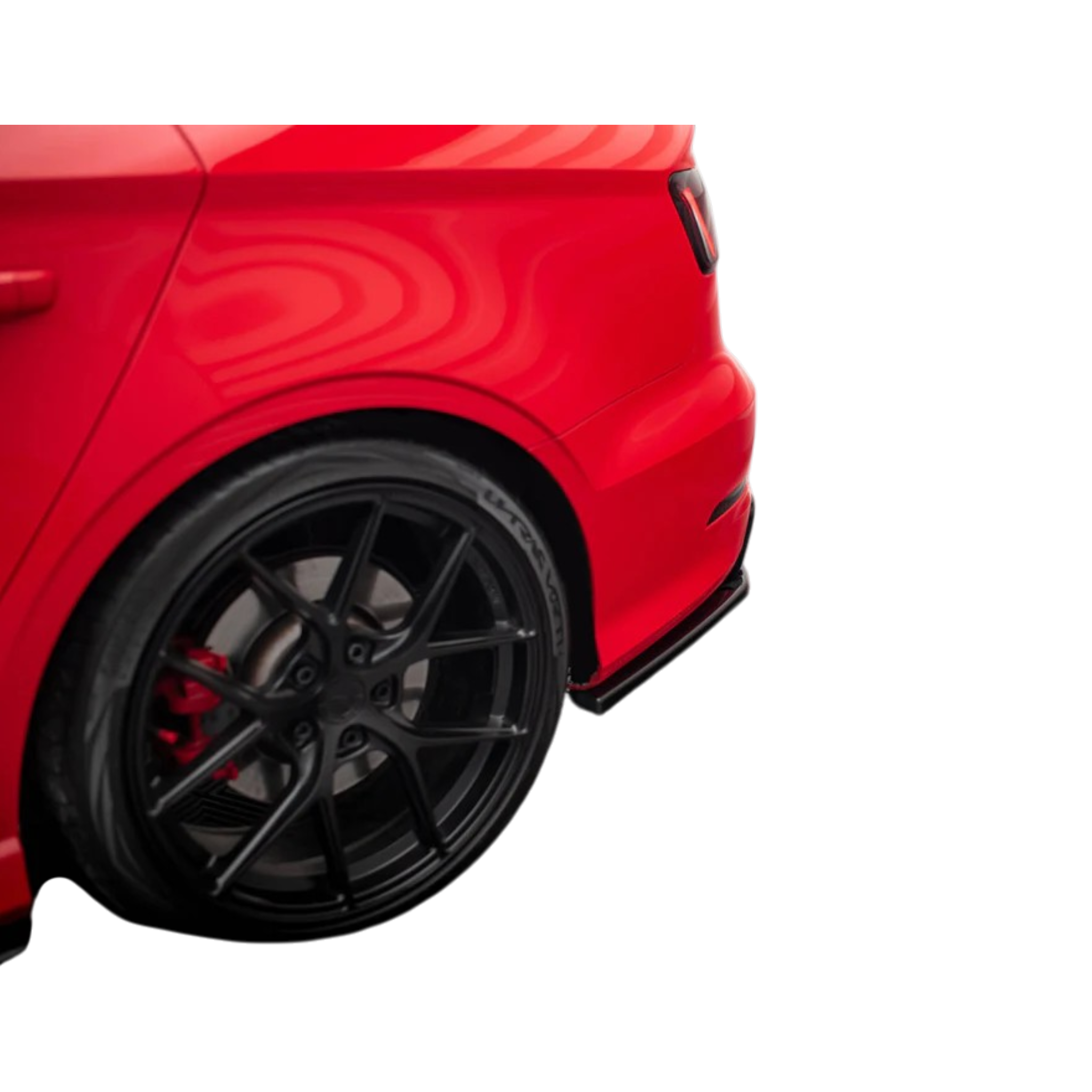 Aero Rear side splitters (Gloss Black) for 13-16 Audi S3/A3 S-Line (sedan) 8V pre-facelift