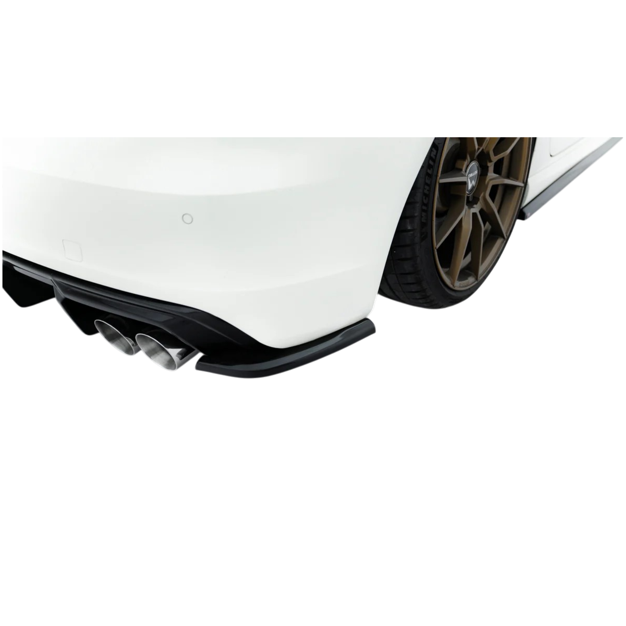 Aero Rear Side Splitters (Gloss Black) for 13-16 Audi S3/A3 S-Line (Hatch) 8V pre-facelift