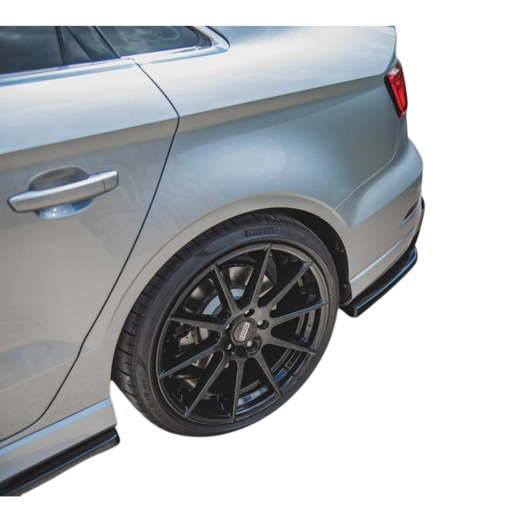 Aero Rear Side Splitters (Gloss Black) for 16-20 Audi S3/A3 S-Line (Sedan) 8V facelift