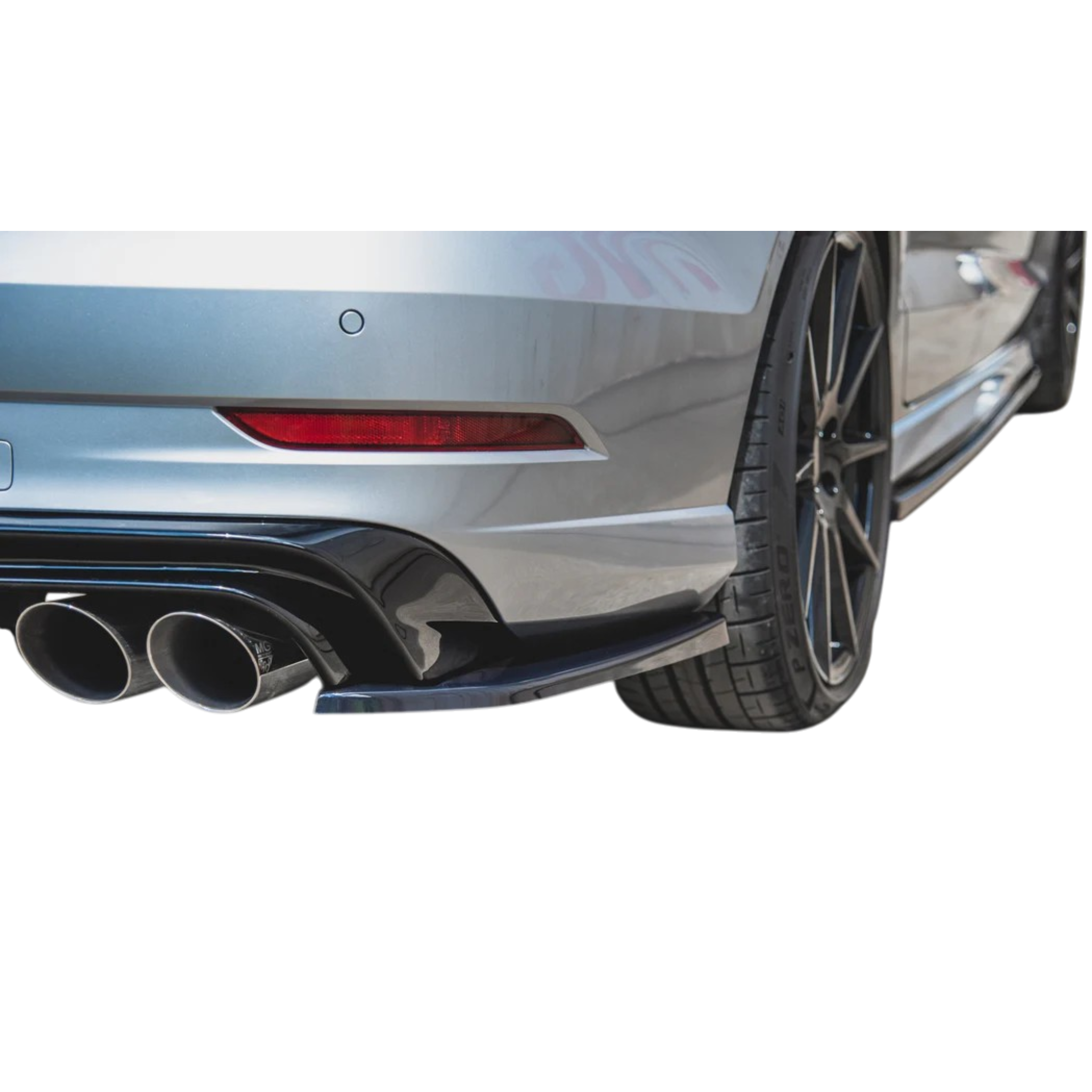 Aero Rear Side Splitters (Gloss Black) for 16-20 Audi S3/A3 S-Line (Sedan) 8V facelift