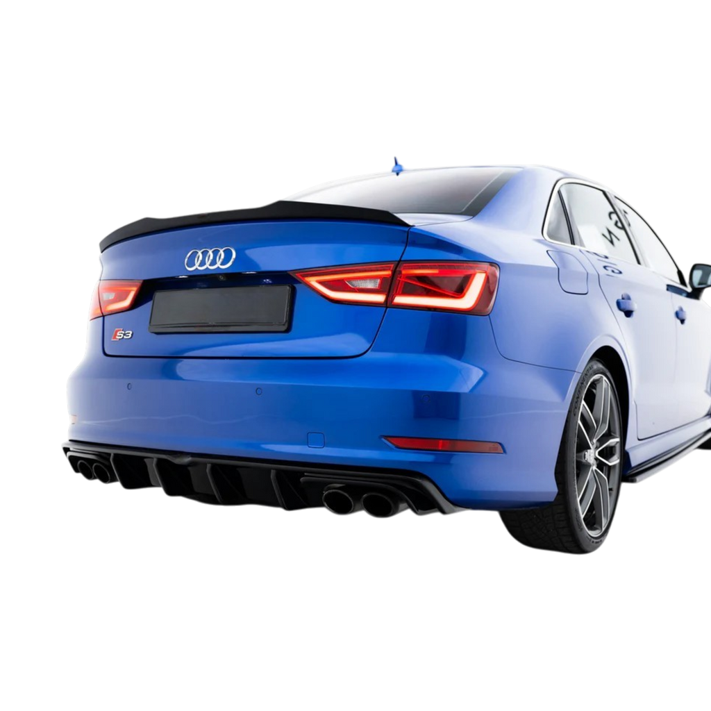 Aero Rear Diffuser (Gloss Black) for 13-16 Audi S3/A3 S-Line (sedan) 8V pre-facelift