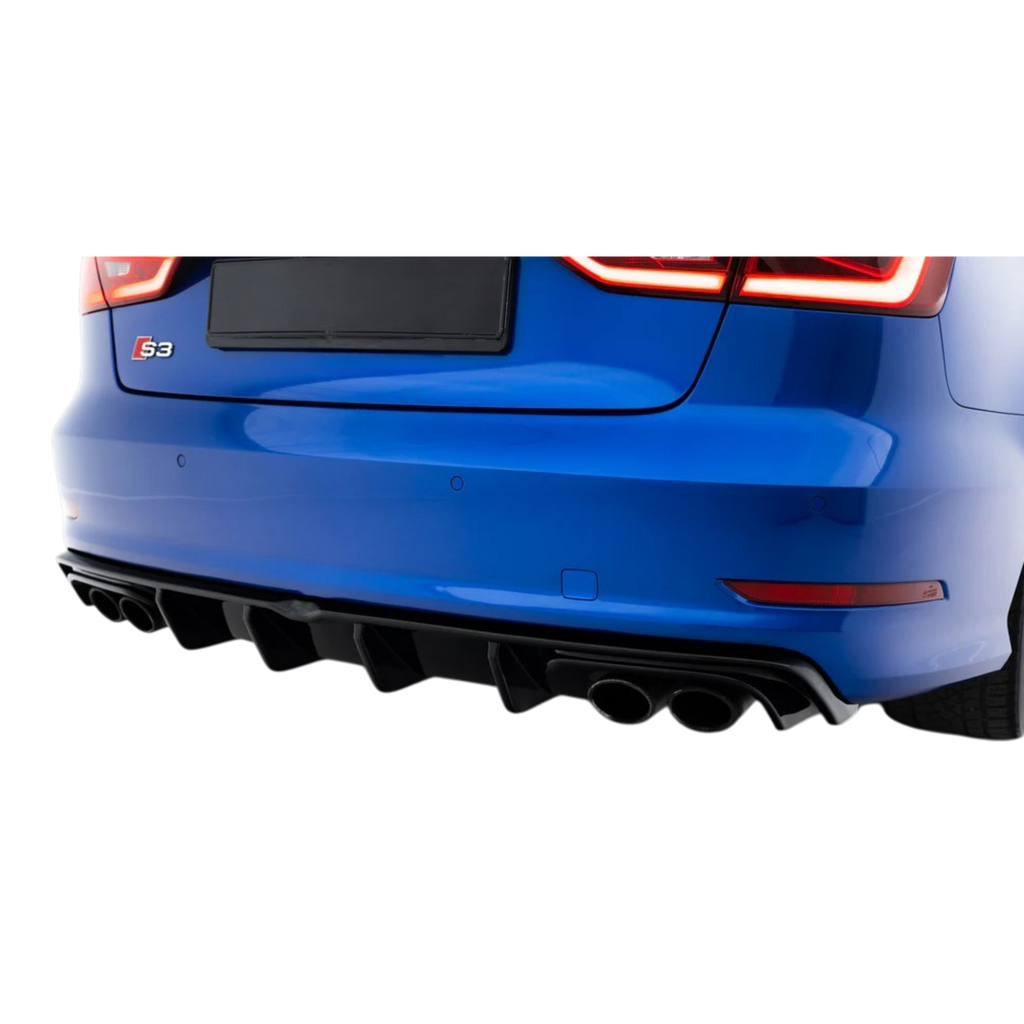 Aero Rear Diffuser (Gloss Black) for 13-16 Audi S3/A3 S-Line (sedan) 8V pre-facelift